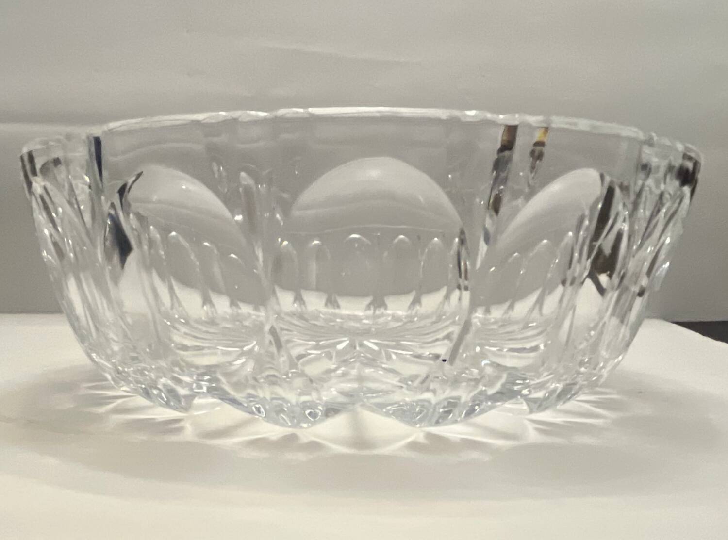 Large moulded crystal bowl