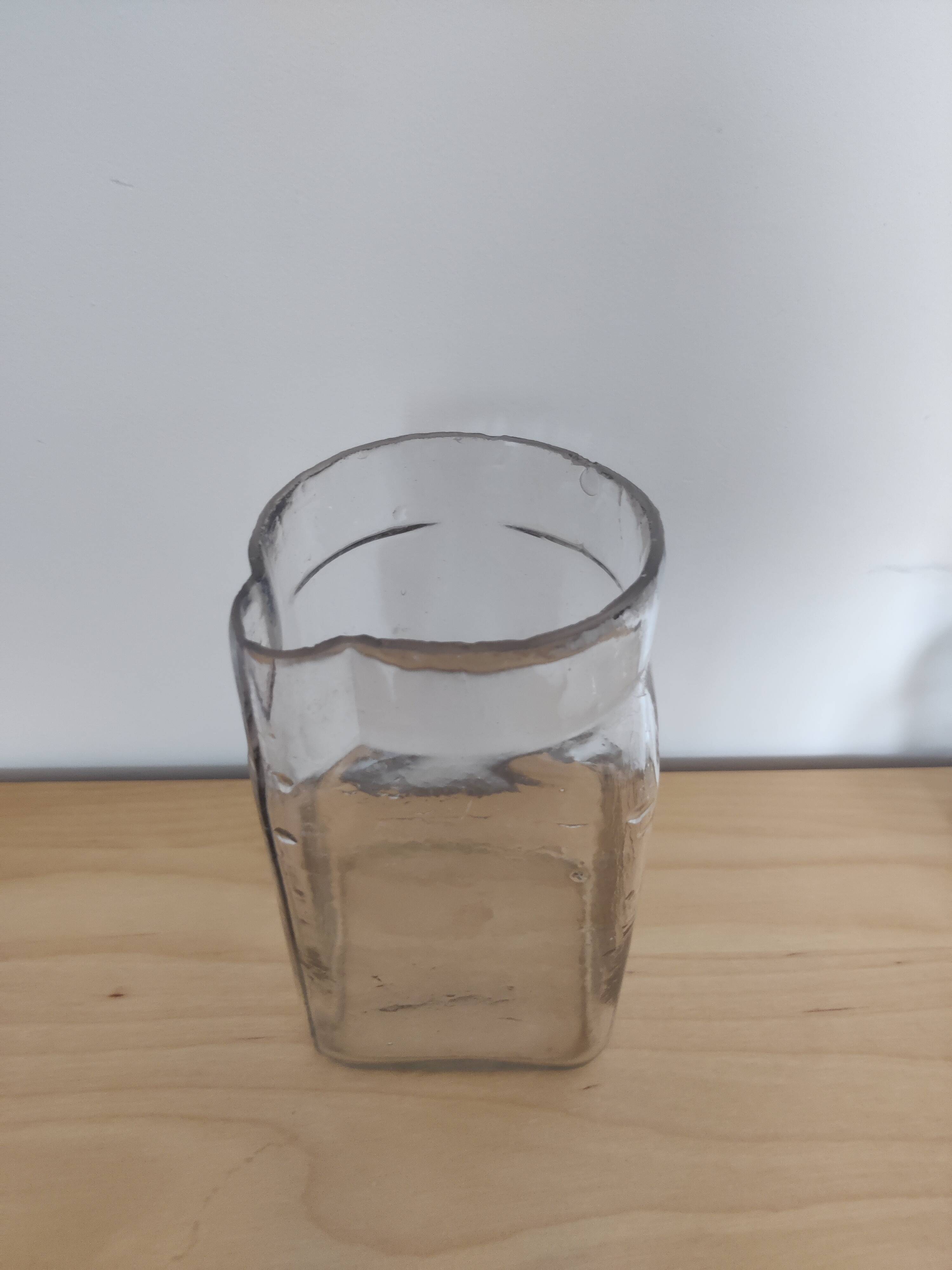 Vase, old jar in blown glass