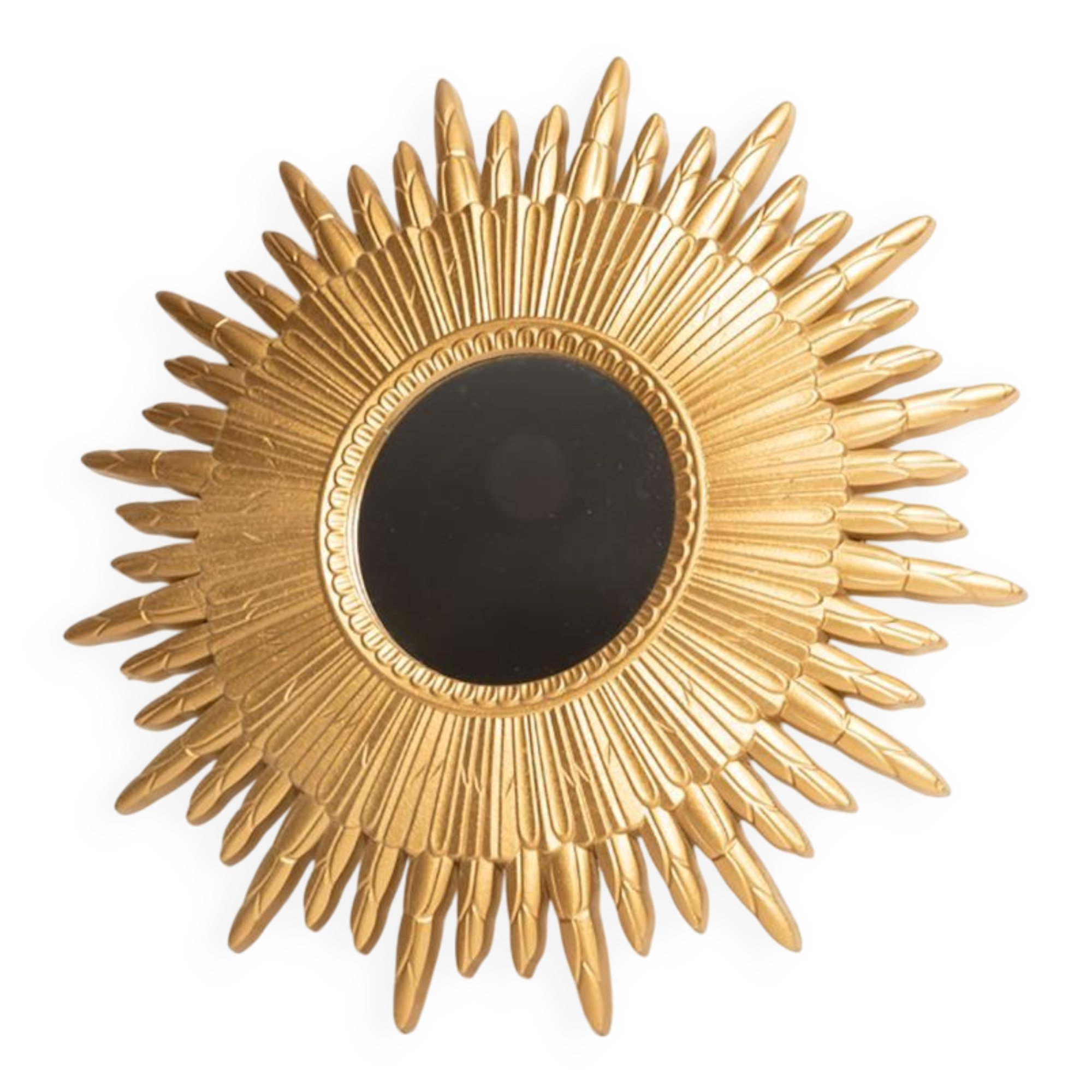 Miroir vintage soleil doré italien des années 1960
