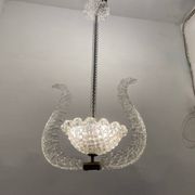 Barovier Murano Glass Pendant Light, Italy, 1940s