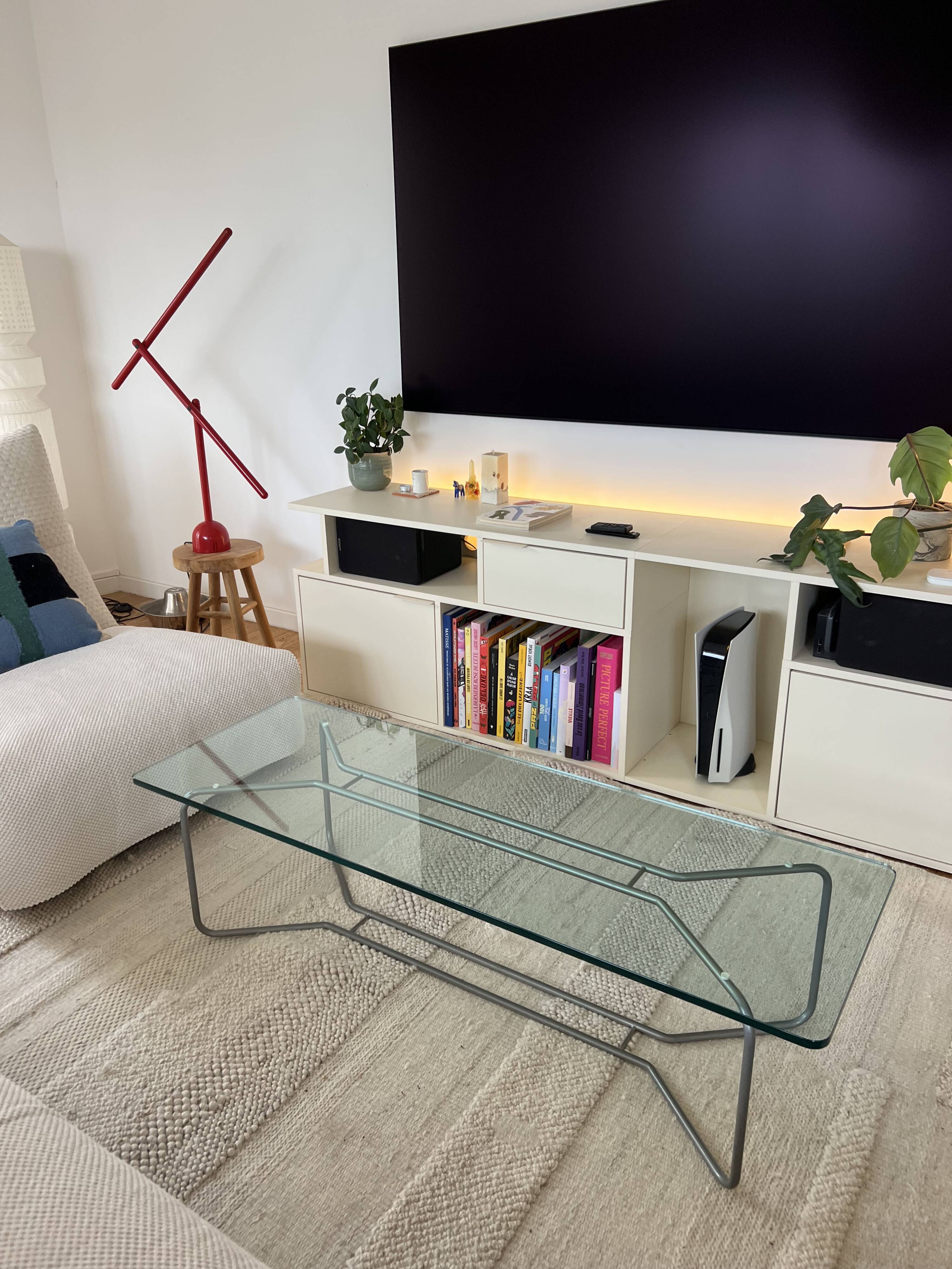 Table basse design moderniste (Style Bauhaus / Space Age)