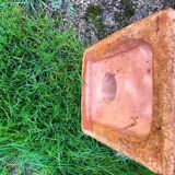 Paire de lion de jardin en terre cuite ancien