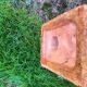 Paire de lion de jardin en terre cuite ancien