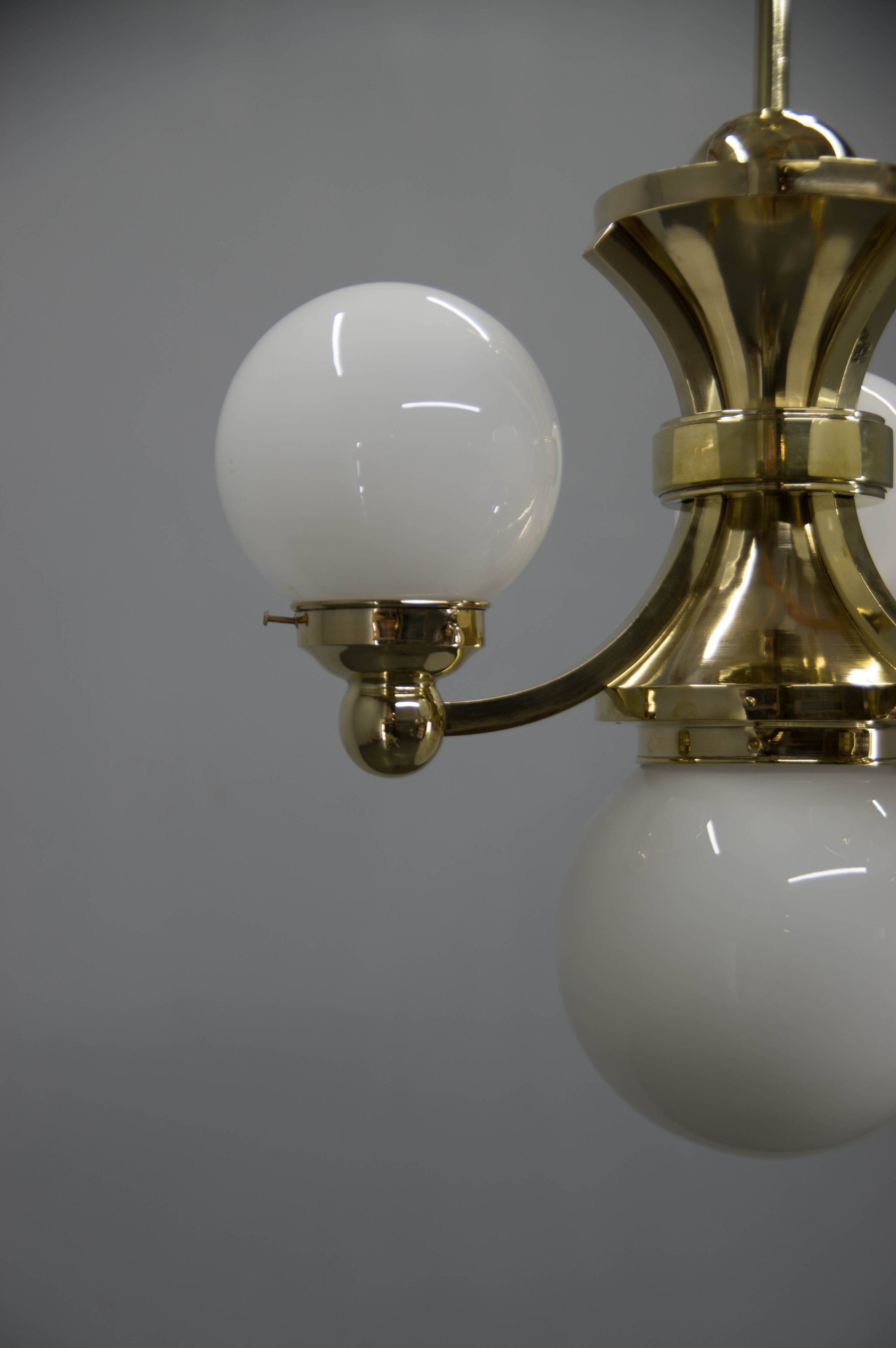 Art Deco Chandelier by Gocar, 1910s, Restored