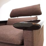 Fauteuil lounge Tecno avec structure en laque piano, 1970