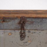 Antique silver-grey solid wood chest (circa 1920) #20