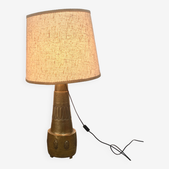 Art deco lamp on vase - brass