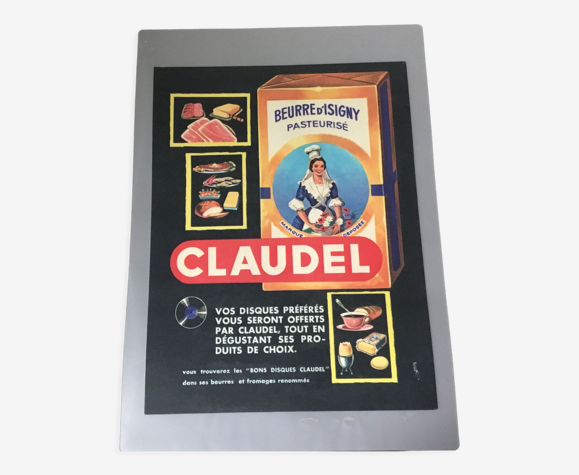 Publicité vintage à encadrer claudel