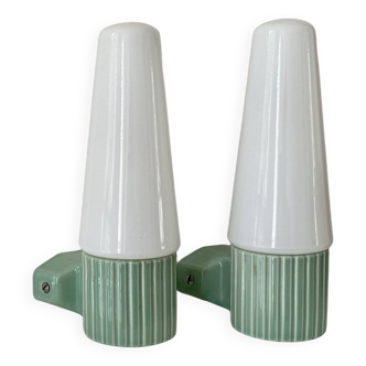 Sigvard Bernadotte ceramic base wall lights