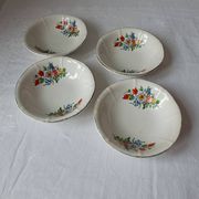 Coupelles vintage Digoin Sarreguemines. Décalcomanies de fleurs