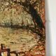oil on pointillism landscape panel signed Hanriot 20th century