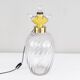Mid-Century Modern Blown Glass and Brass Table Lamp Lumica Spain, 1970
