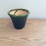 Glazed terracotta flowerpot