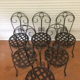 Set of.6 forged chairs