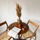 Pair folding chairs caning