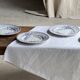 Set of 5 flat plates in earthenware with a lavender floral design H2 D22