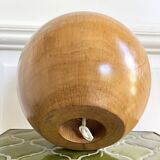 Large solid wood ball lamp