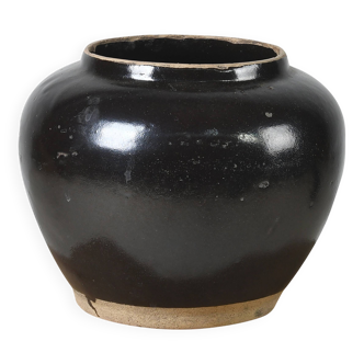 Hú - Black enamelled Chinese confit pot no. 2
