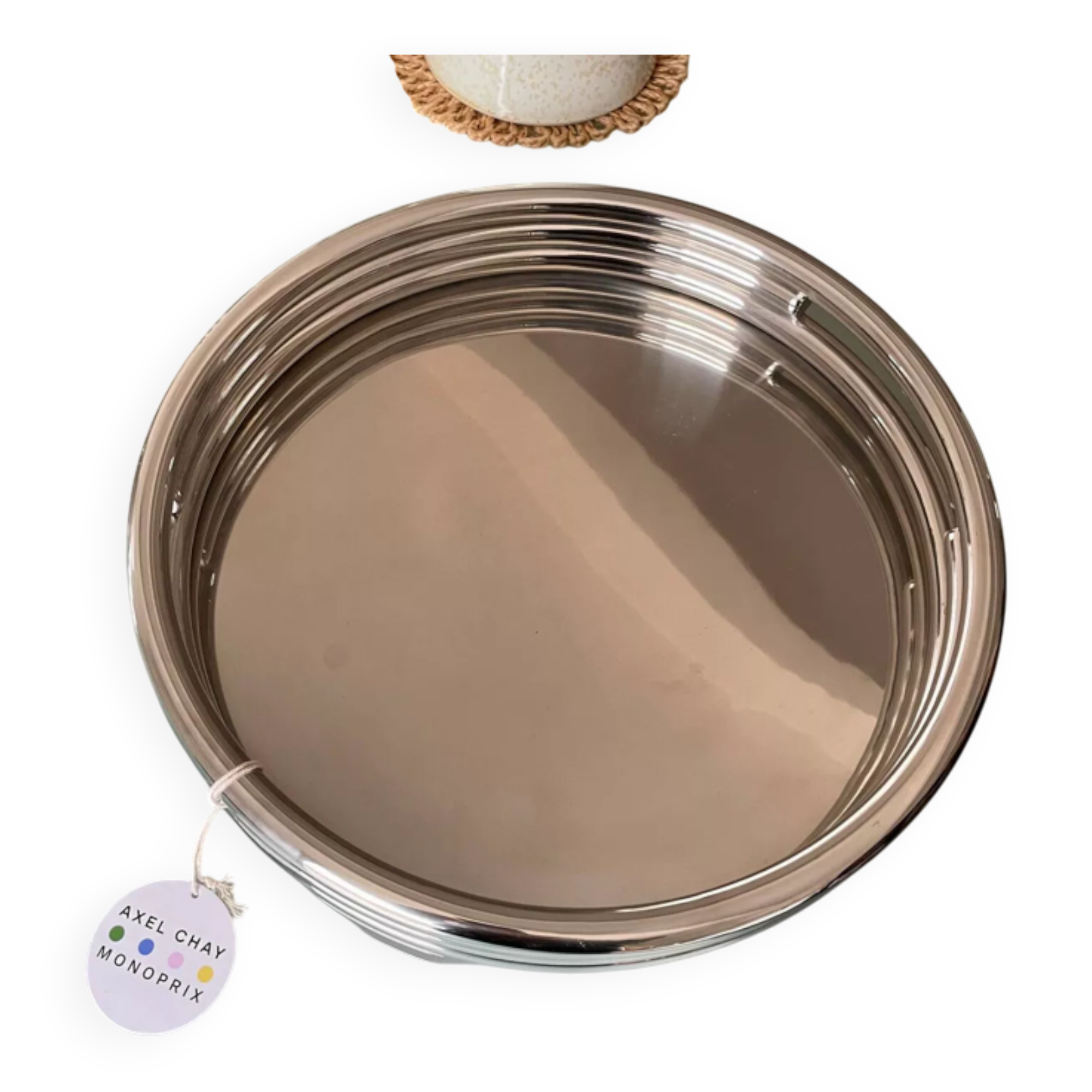 Axel Chay. Round chrome tray for Monoprix