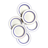 Set of 6 dessert plates in italian earthenware