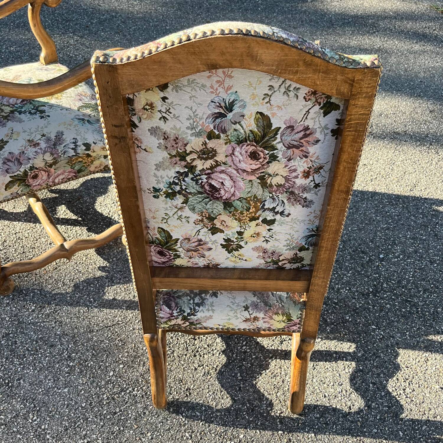 Fauteuil et chaise style Louis XIII
