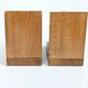 Vintage wooden bookends in Bauhaus mid-century minimalist style.