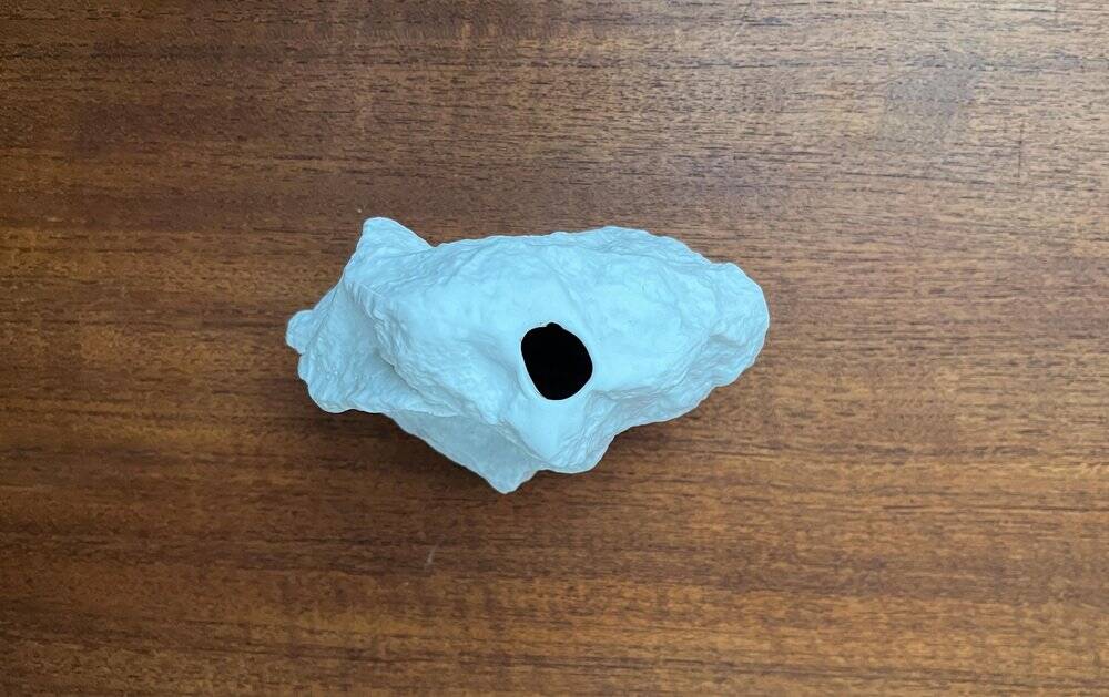 Vintage white porcelain rock vase from KPM Royal Porcelain, 1970s.