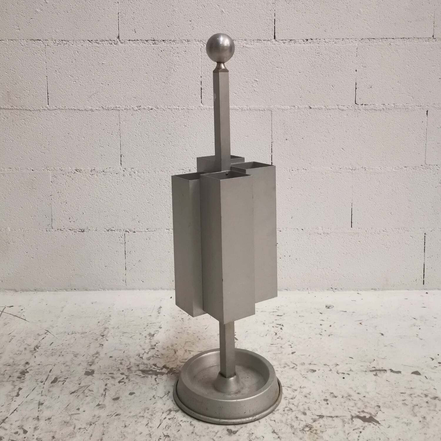 1970s vintage aluminium umbrella stand