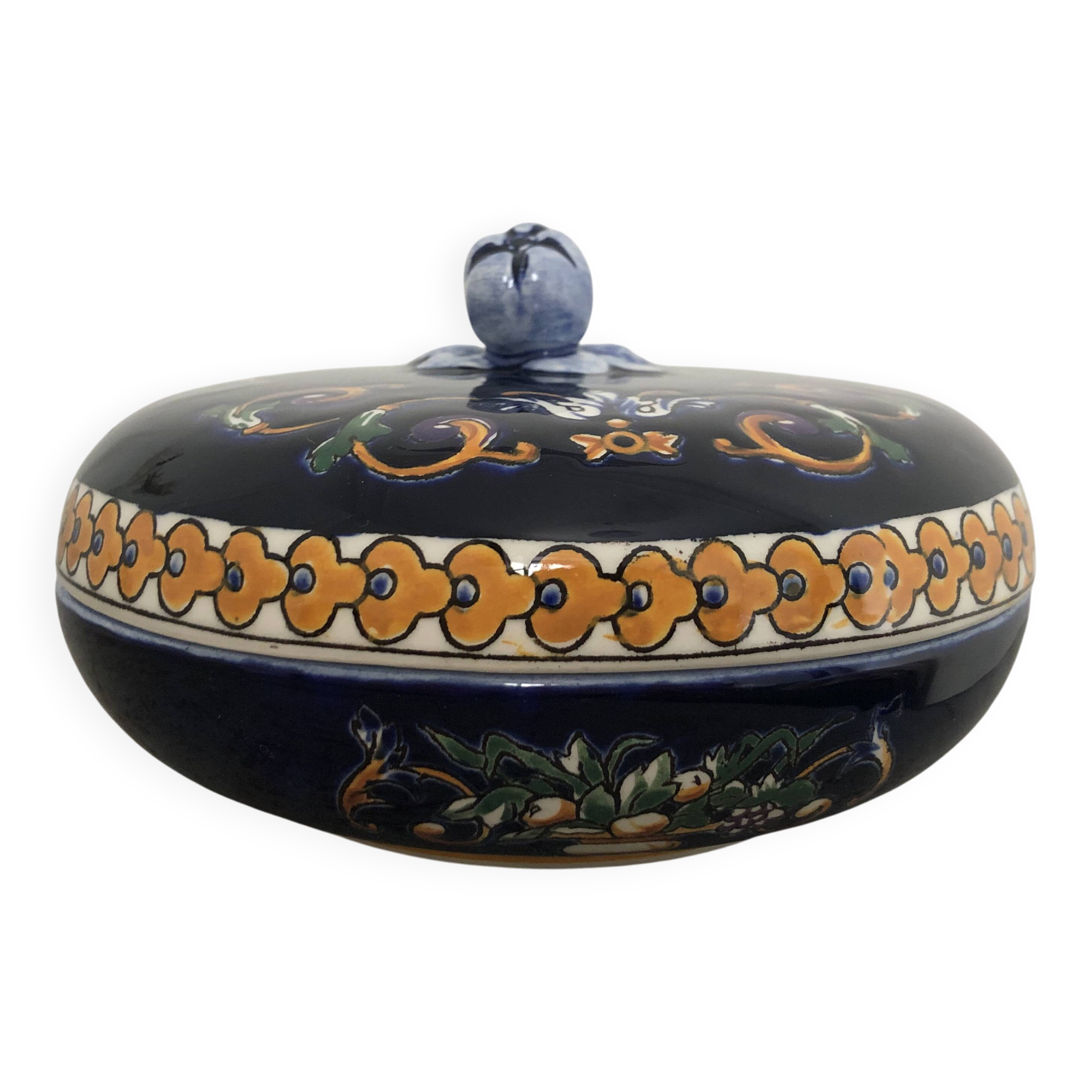 Gien Earthenware - Bonbonnière - Renaissance Model