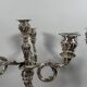 Pair of rocaille candelabra in solid 950 silver Louis XV style