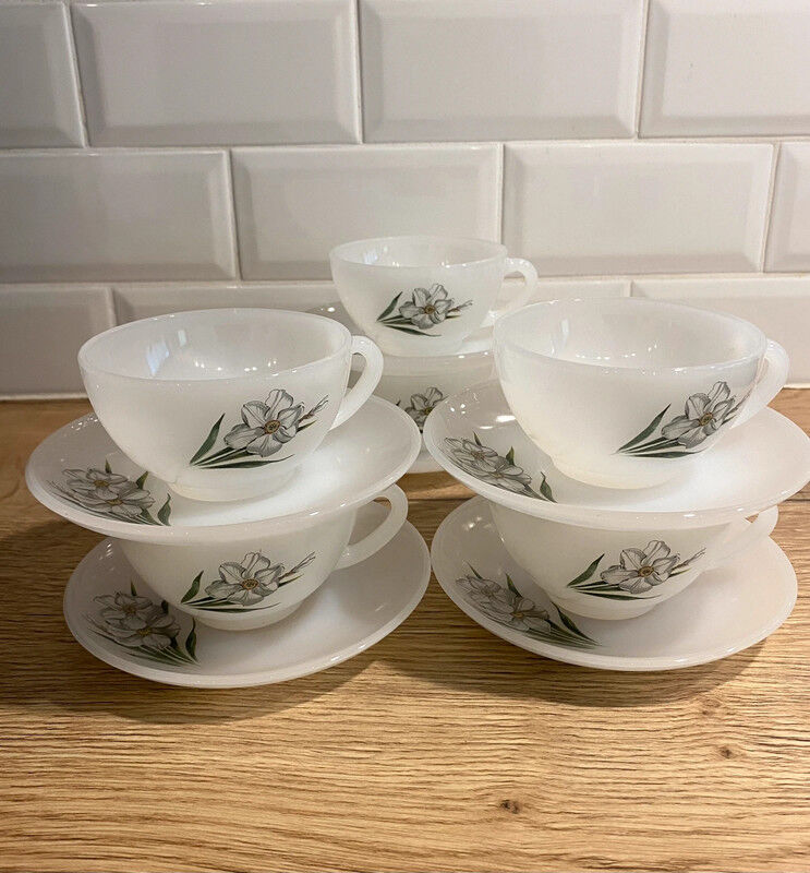 6 tasses et sous tasses Arcopal