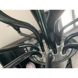 Translucent Green-Bottle Glass Chandelier, Contemporary Murano Style