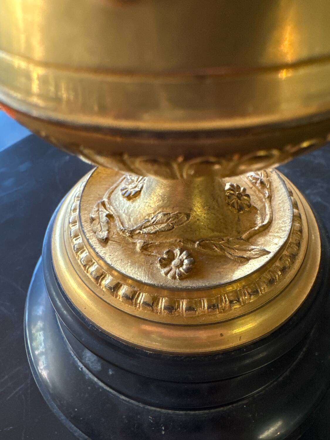 Pair of gilded bronze candlesticks