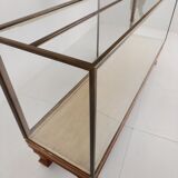 Comptoir de magasin ancien en laiton anglais – modèle étroit avec mesures en yards