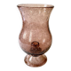 Bougeoir Biot en verre bullé violet