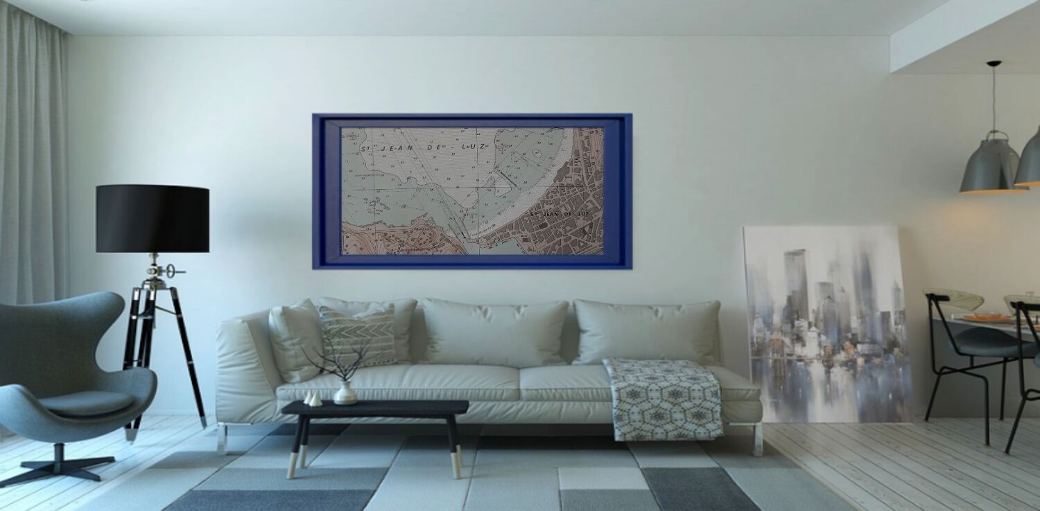 Nautical chart of the Bay of Saint Jean de luz