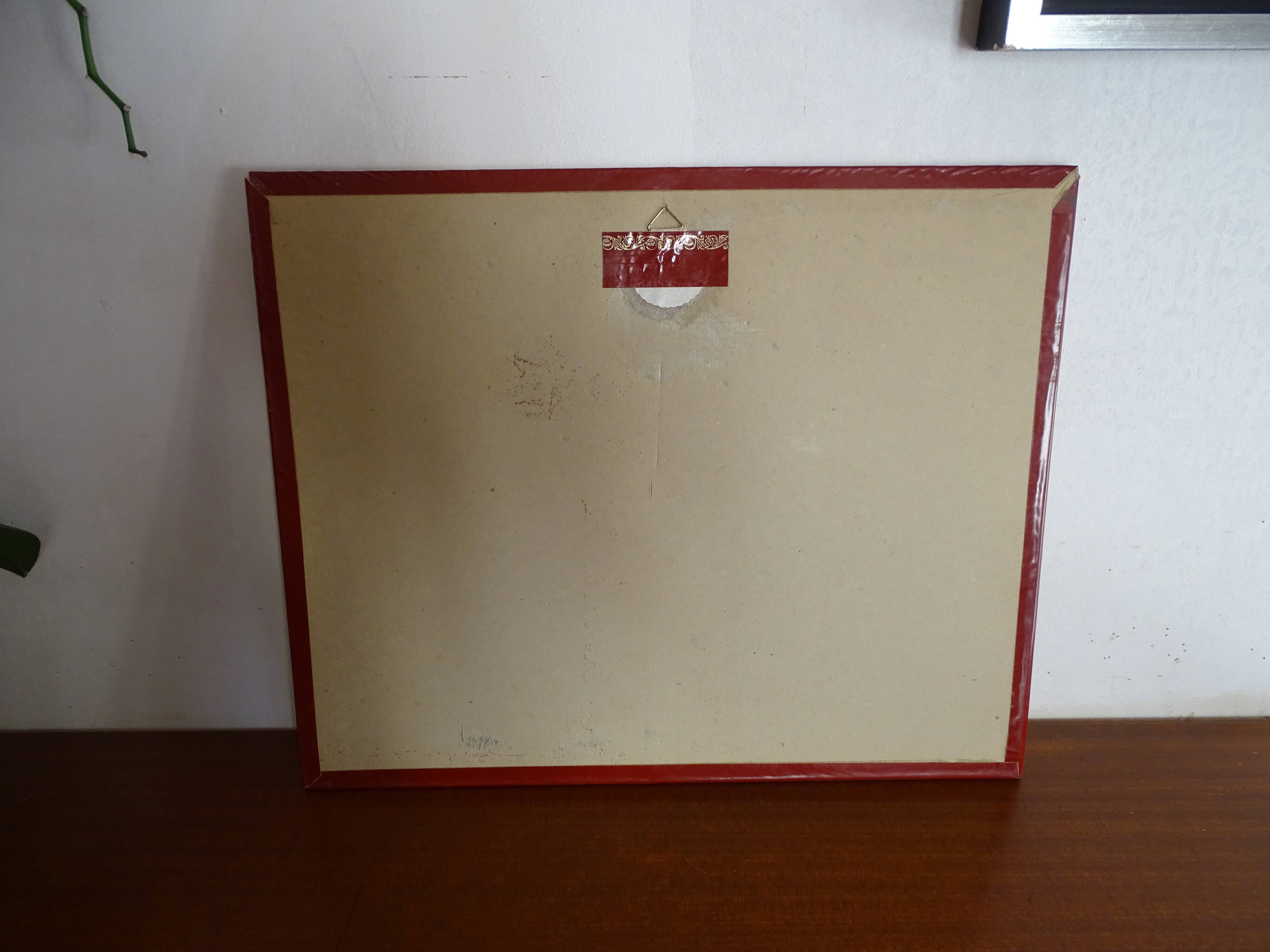 Lithograph Paris Moulin Rouge framed old