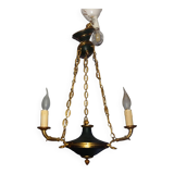 Lustre 3 branches empire en bronze