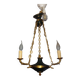 3-branched empire chandelier in bronze