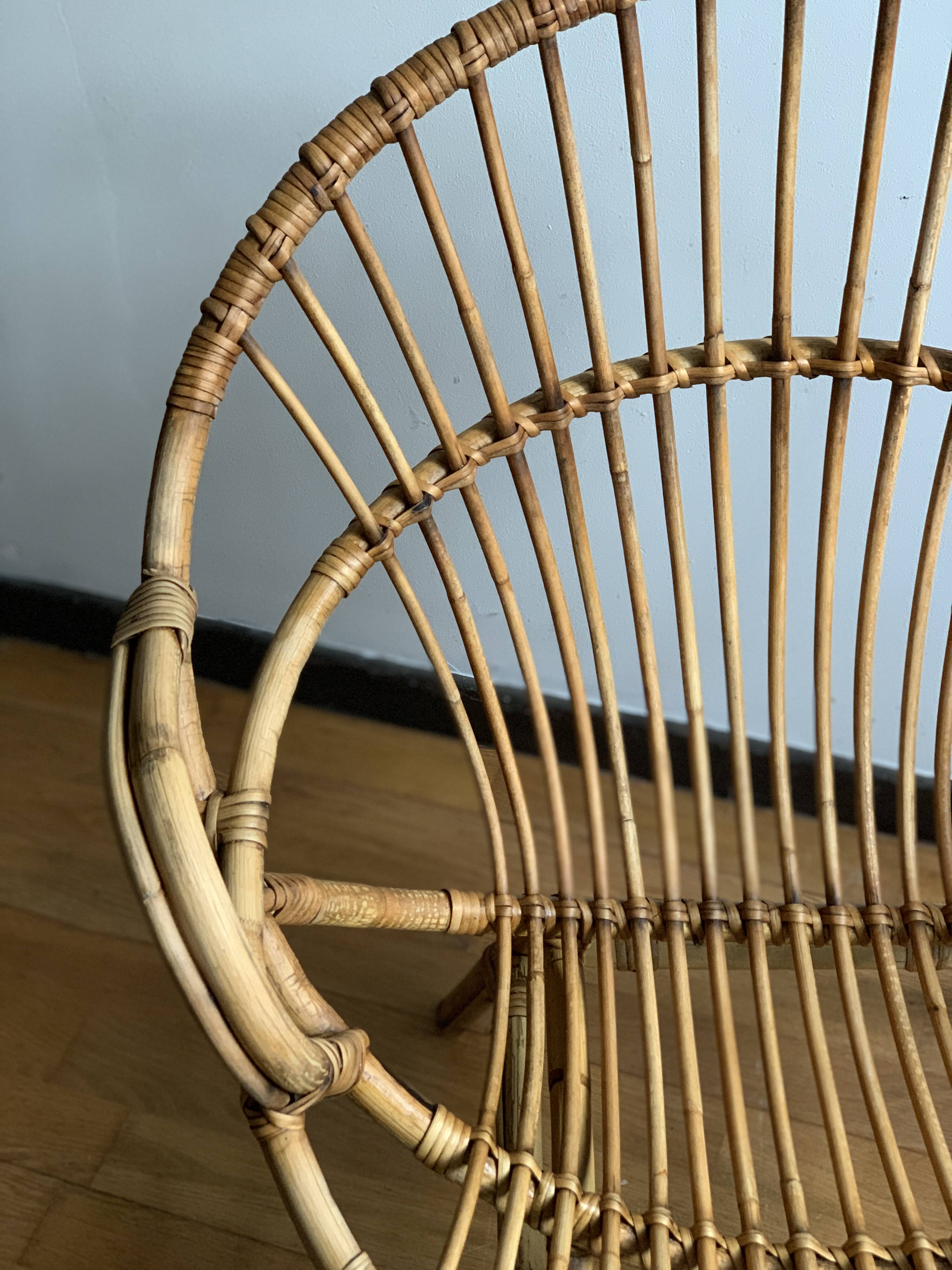 Vintage rattan armchair