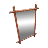 Vintage bamboo antique mirror