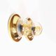 Pair of 1970’s petite brass & glass wall lights