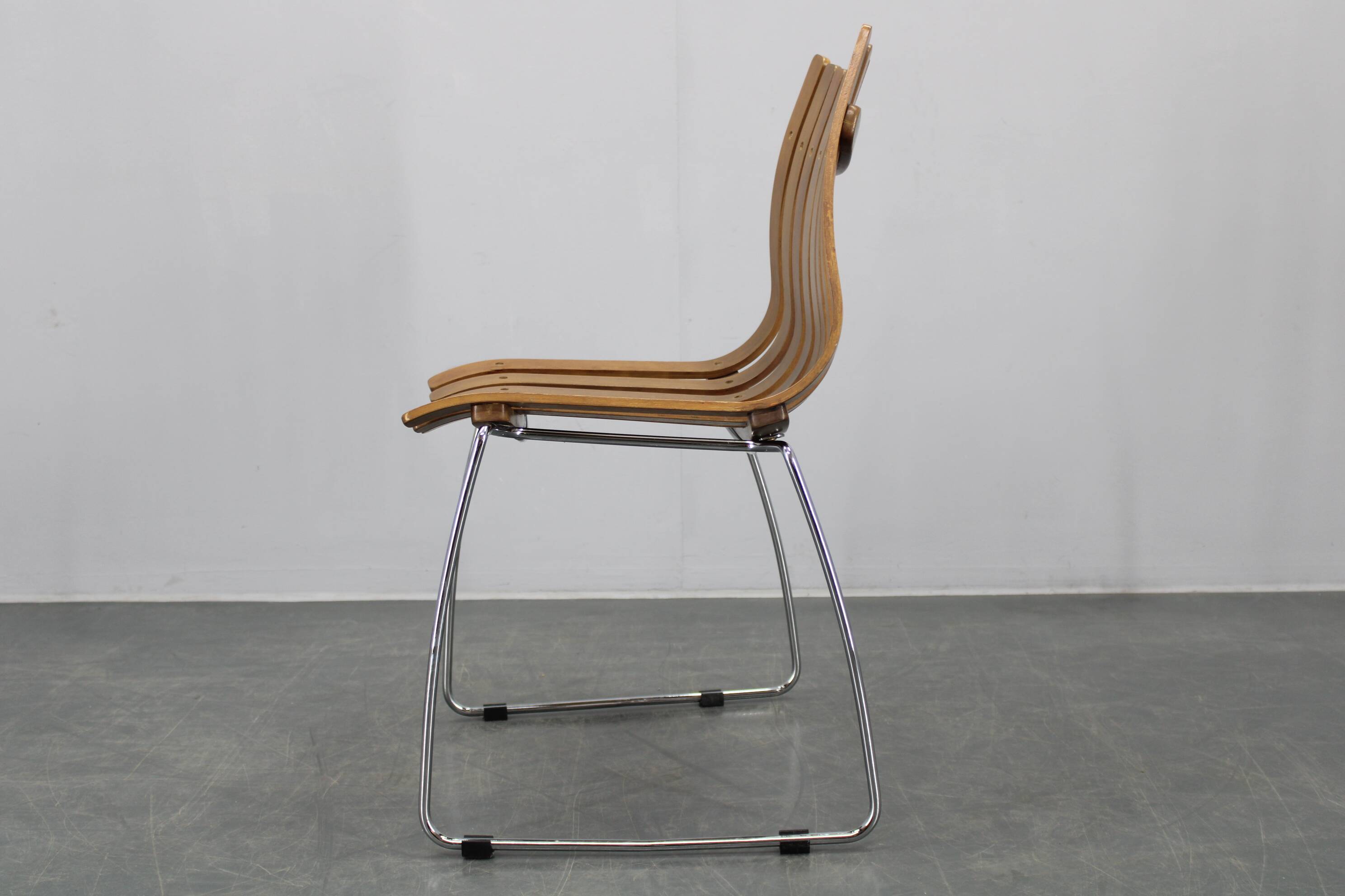 1980s Set of Six Scandinavian Teak Dining Chairs