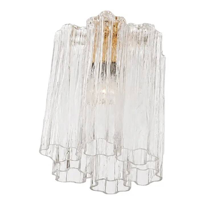 Modern Gold “Tronchi” Murano Glass Flush Mount
