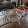 Trio of molded glass salad bowls – floral shape Ø 18/20/23 cm