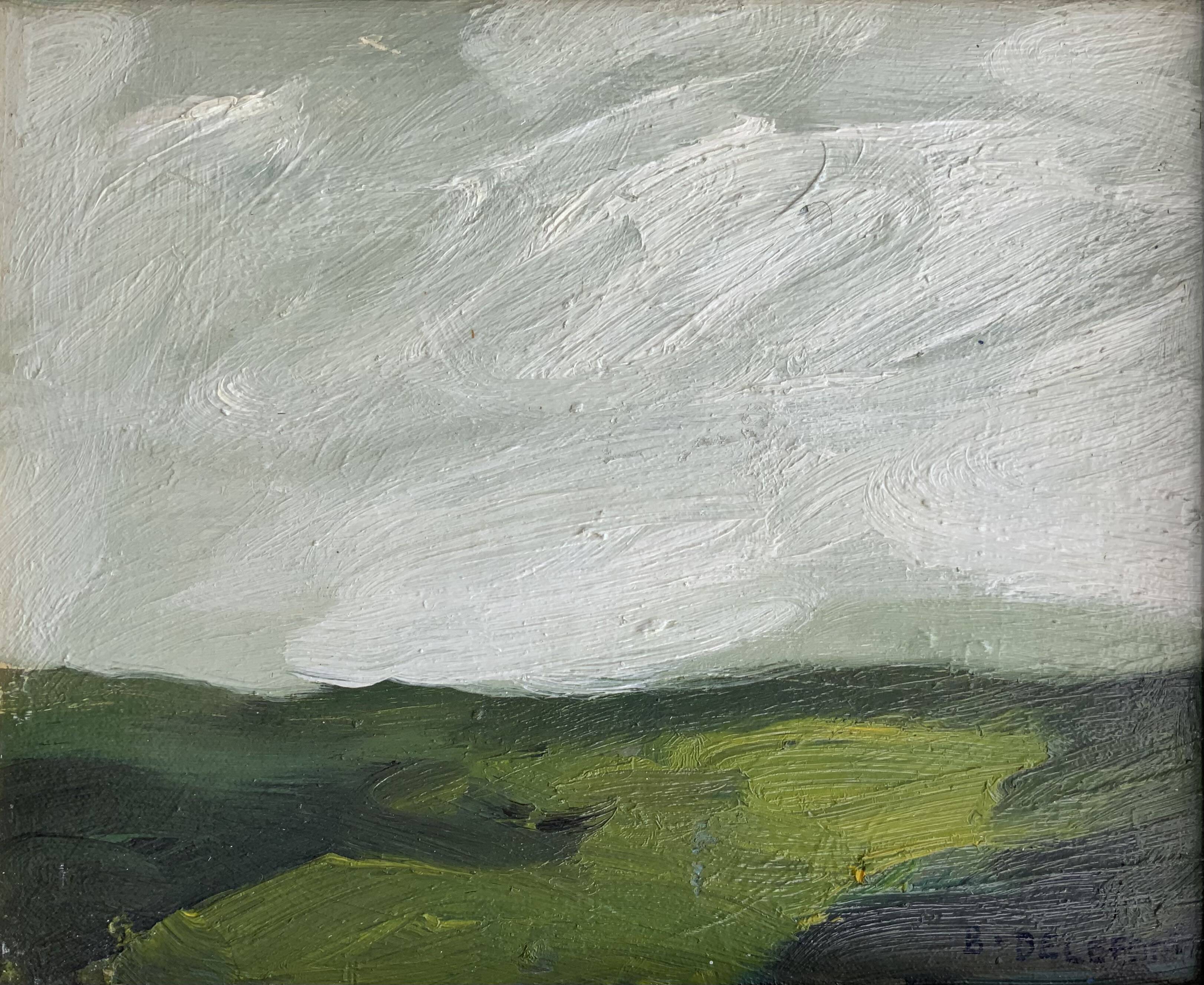 Small Vintage Oil On Canvas Landscape signed by artist B.Delefors