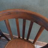 3 turned wooden chairs