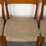 Set of 4 Teak and Wool Dining Chairs by Swegards, Sweden, 1960s