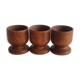 Set de 3 coquetiers en bois vintage