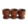 Set de 3 coquetiers en bois vintage
